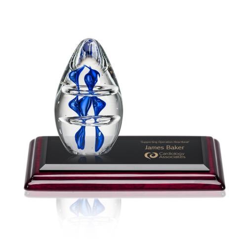 Corporate Awards - Modern Awards - Eminence Glass on Rosewood Base Award