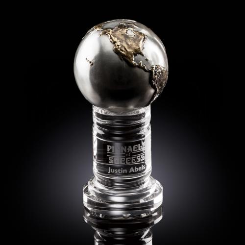 Corporate Awards - Modern Awards - Continental Globe Spheres Crystal Award