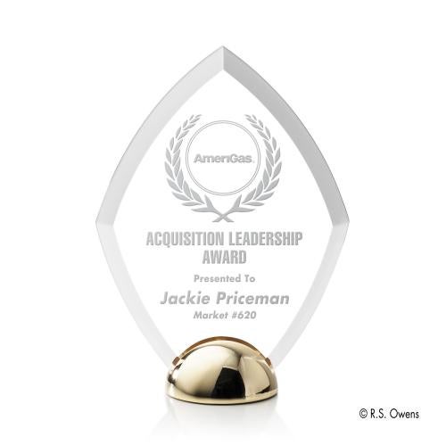 Corporate Awards - Budget Awards & Trophies - Diamond Hemisphere Laser Engraved Acrylic Award