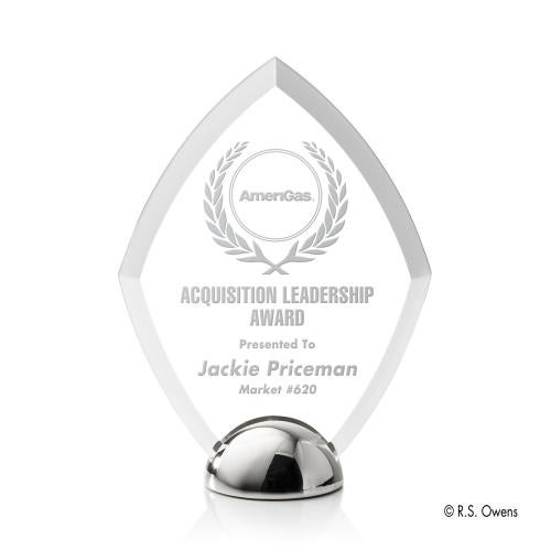 Corporate Awards - Budget Awards & Trophies - Diamond Hemisphere Laser Engraved Acrylic Award
