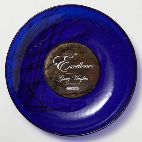 Corporate Awards - Modern Awards - Sapphire Bowl Circle Glass Award