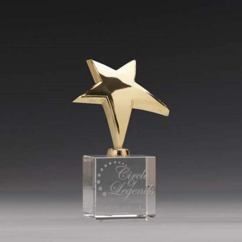 Corporate Awards - Crystal Awards - Metal and Crystal Awards - Rising Star Crystal Award