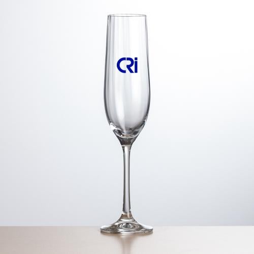 Corporate Recognition Gifts - Etched Barware - Amerling Flute - Imprinted