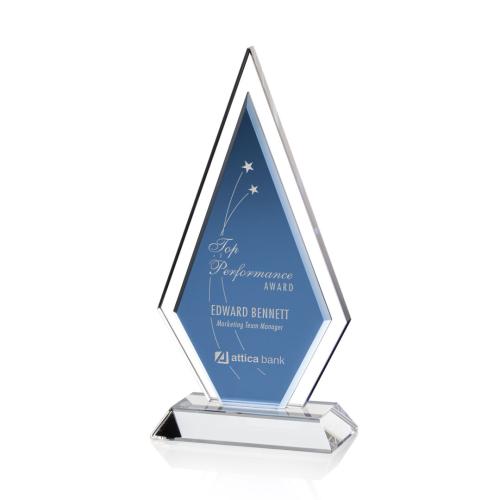 Corporate Awards - Glass Awards - Colored Glass Awards - Beaumont Diamond Crystal Award