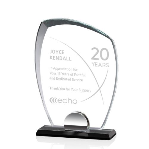 Corporate Awards - Crystal Awards - Metal and Crystal Awards - Rhodes Abstract / Misc Crystal Award