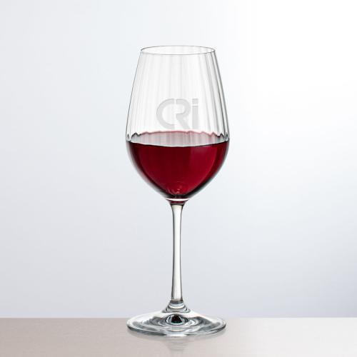 Corporate Recognition Gifts - Etched Barware - Wine Glasses - Amerling Wine - Deep Etch