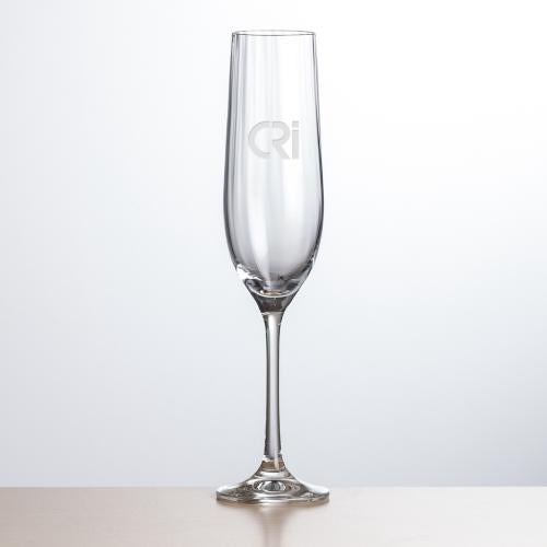 Corporate Recognition Gifts - Etched Barware - Amerling Flute - Deep Etch