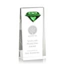 Balmoral Gemstone Emerald Obelisk Crystal Award