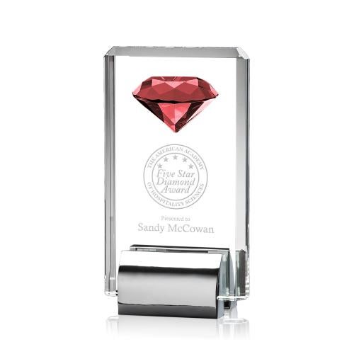 Corporate Awards - Modern Awards - Elmira Gemstone Ruby Crystal Award