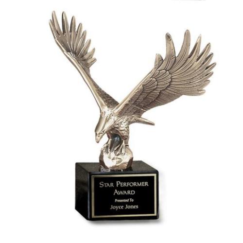 Corporate Awards - Modern Awards - Majestic Eagle Animals on Marble Metal Award