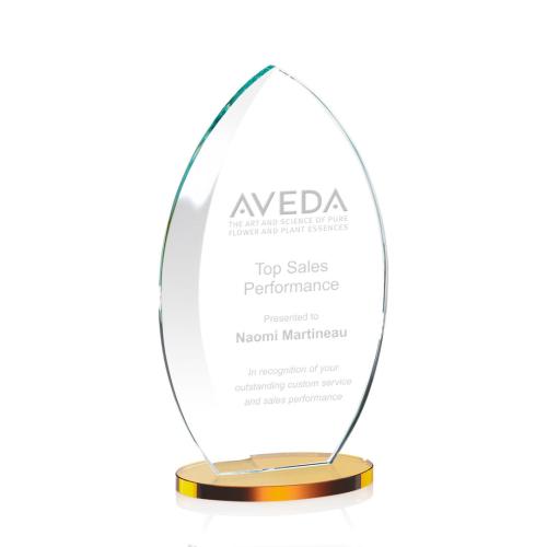 Corporate Awards - Glass Awards - Colored Glass Awards - Windermere Amber Crystal Award