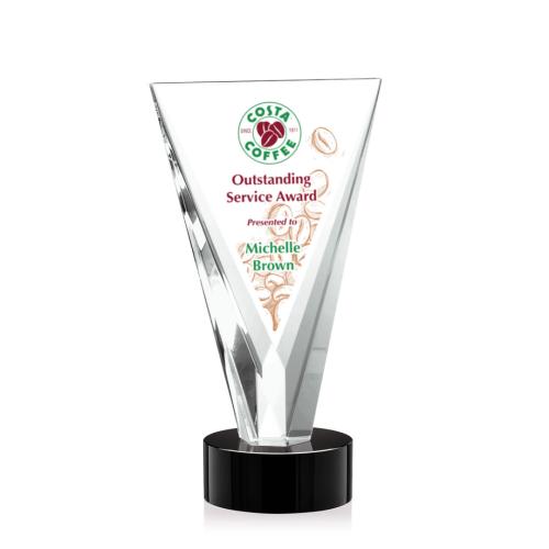 Corporate Awards - Full Color Awards - Mustico Full Color Black Abstract / Misc Crystal Award