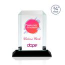 Dalton Full Color Black Rectangle Crystal Award