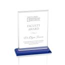 Vitalia Blue  Rectangle Crystal Award