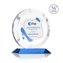 Gibralter Full Color Sky Blue Circle Crystal Award