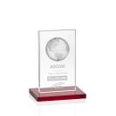 Brannigan Globe Red Rectangle Crystal Award