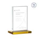 Manhattan Amber  Rectangle Crystal Award