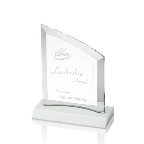 Corporate Awards - Sales Awards - Templar White  Peak Crystal Award