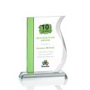 Burbank Full Color Green Abstract / Misc Crystal Award