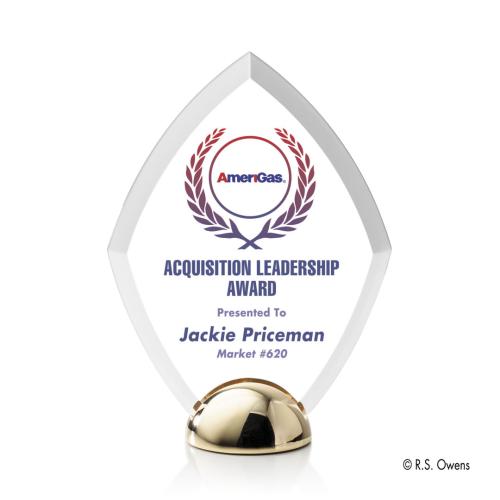 Corporate Awards - Budget Awards & Trophies - Diamond Hemisphere Full Color Acrylic Award