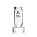 Delta Full Color Clear on Base Obelisk Crystal Award