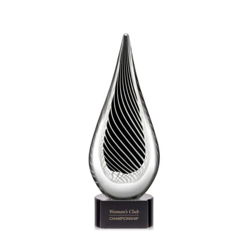 Corporate Awards - Modern Awards - Constanza Black Glass Award