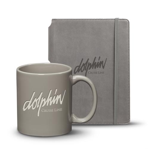 Corporate Recognition Gifts - Executive Gifts - Eccolo&reg; Tempo Journal/Malibu Mug Set