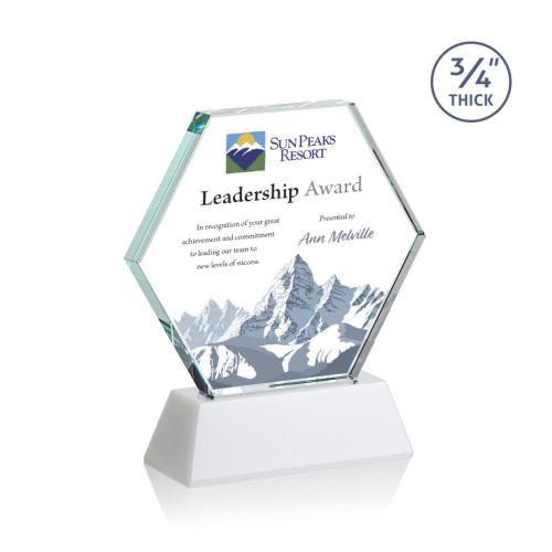 Corporate Awards - Full Color Awards - Pickering on Newhaven Full Color White Crystal Award