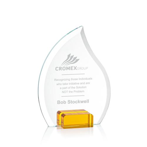 Corporate Awards - Crystal Awards - Crystal Flame Awards - Romy Amber Flame Crystal Award