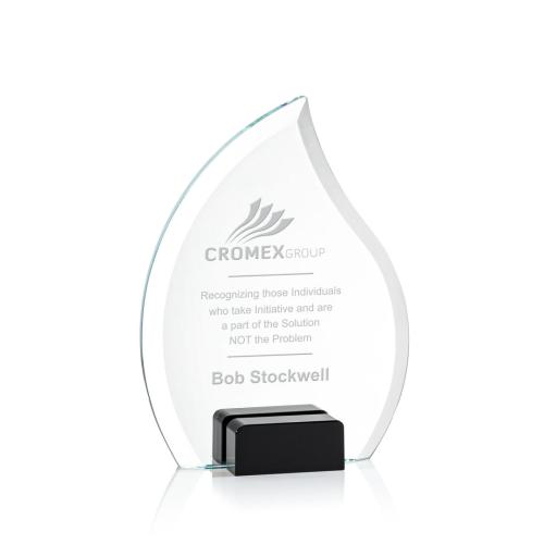 Corporate Awards - Crystal Awards - Crystal Flame Awards - Romy Black Flame Crystal Award