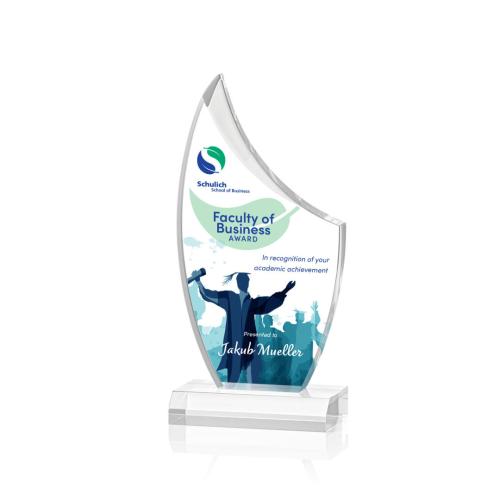 Corporate Awards - Budget Awards & Trophies - Doncaster Full Color Sail Acrylic Award