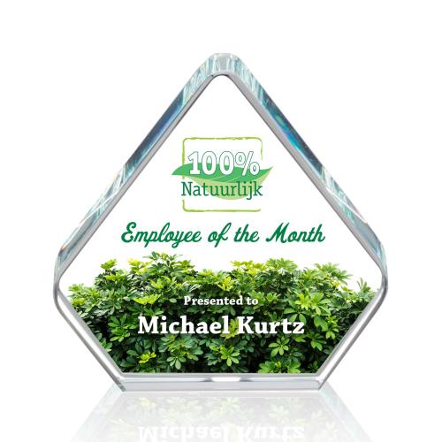 Corporate Awards - Budget Awards & Trophies - Gresham Full Color Crystal Award