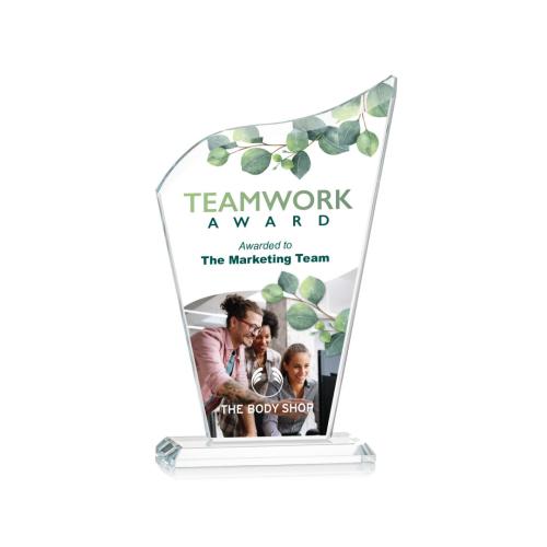 Corporate Awards - Sales Awards - Hepscott Full Color Peak Crystal Award