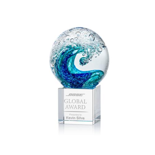 Corporate Awards - Modern Awards - Surfside Spheres on Granby Base Glass Award