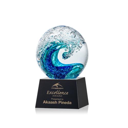 Corporate Awards - Modern Awards - Surfside Spheres on Robson Black Glass Award