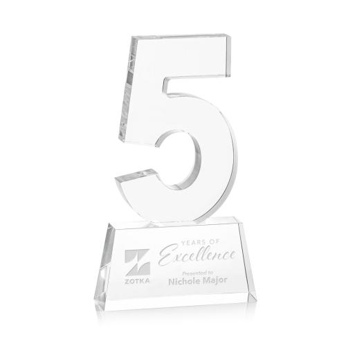 Corporate Awards - Budget Awards & Trophies - Milestone Number Acrylic Award