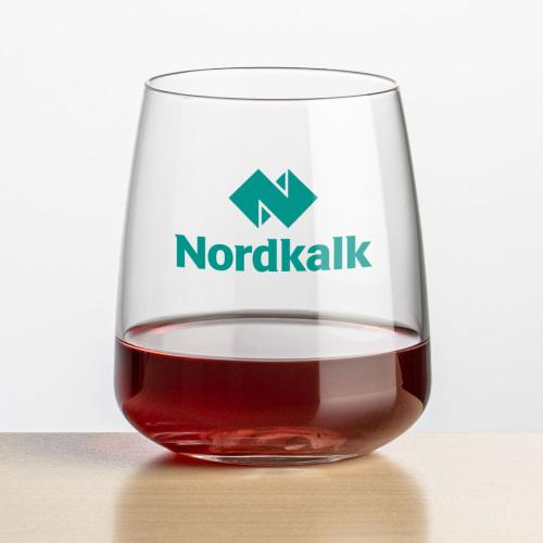 Corporate Recognition Gifts - Etched Barware - Wine Glasses - Dunhill Stemless Wine - Imprinted