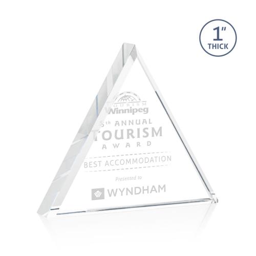 Corporate Awards - Budget Awards & Trophies - Brighton Clear Pyramid Acrylic Award