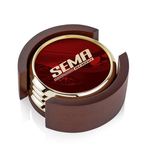 Corporate Recognition Gifts - Desk Accessories - Danville Full Color Coaster on Colfax Base - Set of 4 