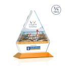 Fyreside Full Color Amber Diamond Crystal Award