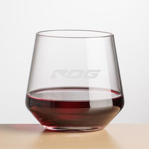 Corporate Recognition Gifts - Etched Barware - Wine Glasses - Tucson Stemless Wine - Deep Etch