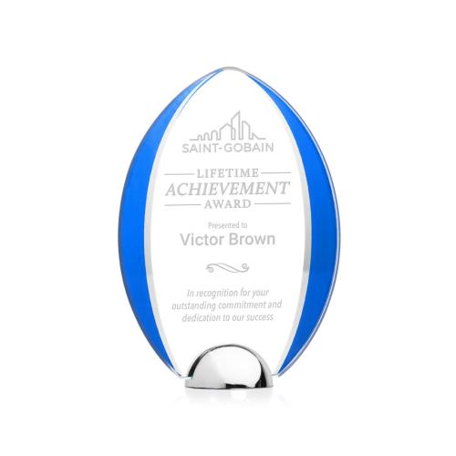 Corporate Awards - Glass Awards - Colored Glass Awards - Lincoln Blue Crystal Award