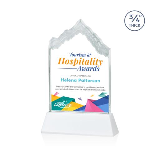 Corporate Awards - Sales Awards - McKinley Full Color White on Newhaven Peak Crystal Award