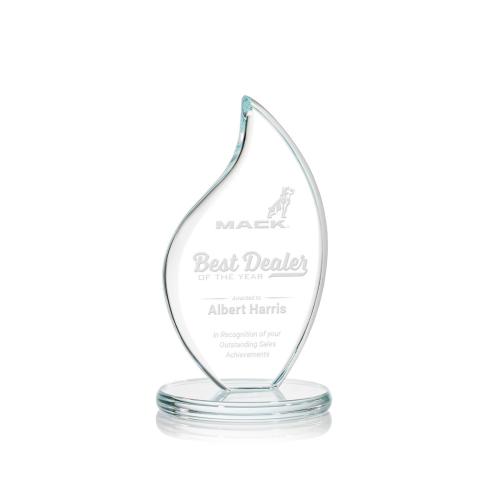 Corporate Awards - Crystal Awards - Crystal Flame Awards - Odessy Clear Flame Crystal Award