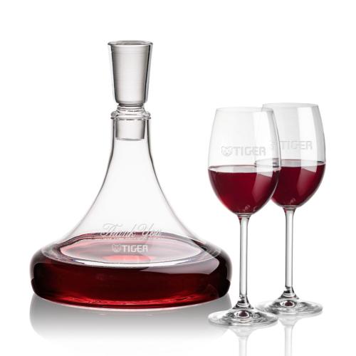 Corporate Recognition Gifts - Etched Barware - Ashby Decanter & Naples Wine