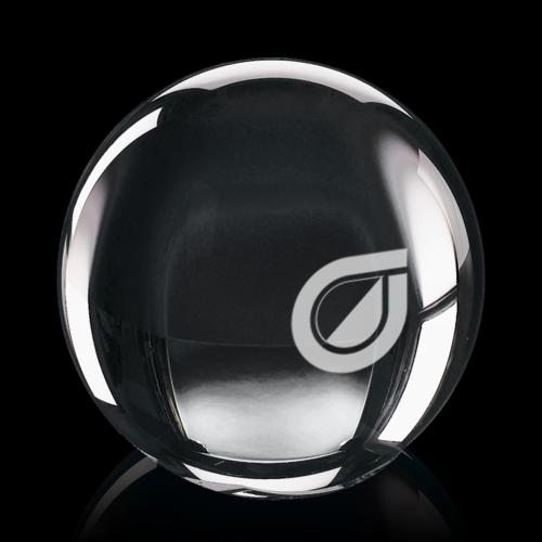 Corporate Awards - Crystal Awards - Optical Sphere Spheres Crystal Award