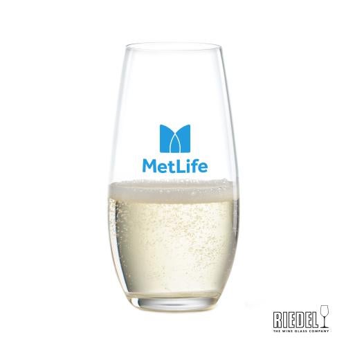 Corporate Recognition Gifts - Etched Barware - RIEDEL Stemless Flute - 9.25oz - Imprinted