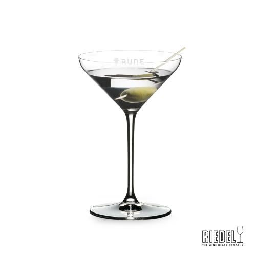 Corporate Recognition Gifts - Etched Barware - RIEDEL Extreme Martini - 8.87oz - Deep Etch
