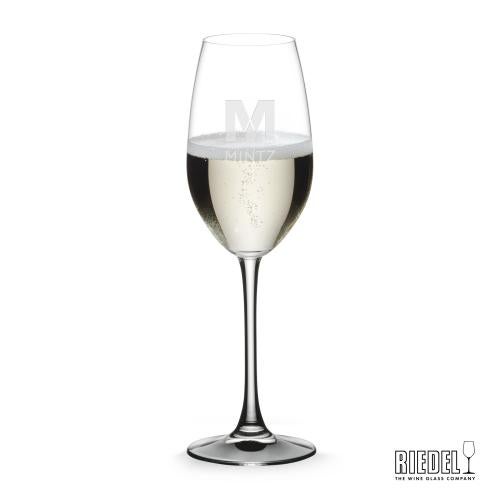 Corporate Recognition Gifts - Etched Barware - RIEDEL Oenologue Flute - 9.12oz - Deep Etch