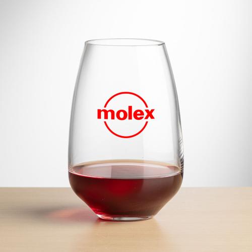 Corporate Recognition Gifts - Etched Barware - Wine Glasses - Oldham Stemless Wine - Imprinted